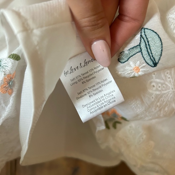 For Love And Lemons Rare Yolanda Puff Sleeve Mushroom Mini Dress | Size XS - Picture 9 of 10